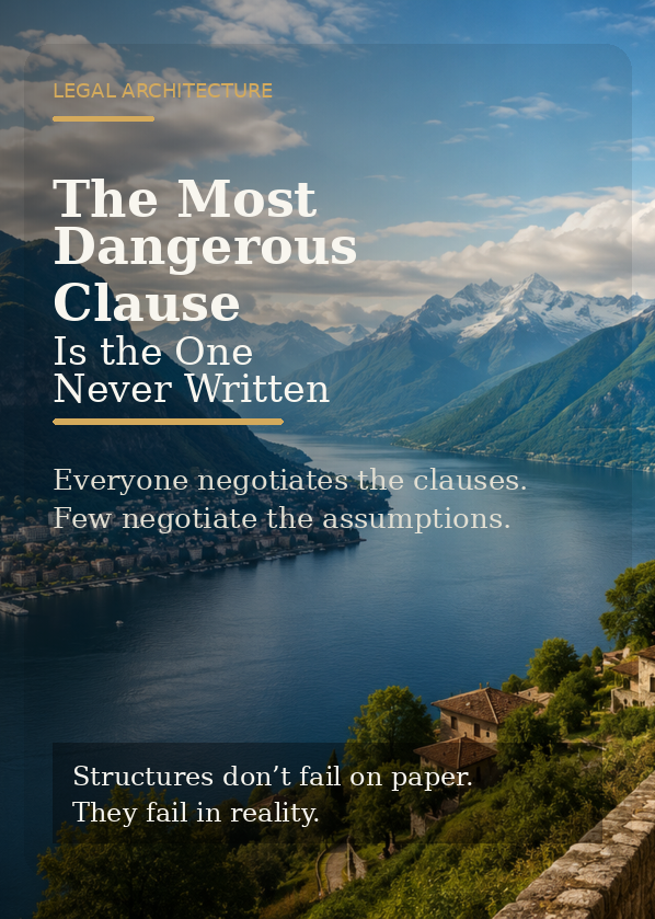 The Most Dangerous Clause Is the One That Never Gets Written: Why power often resides in assumptions, not agreements